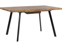 Esstisch Heller Holzfarbton / Schwarz 140 / 180 X 90 Cm Ausziehbar Harlow