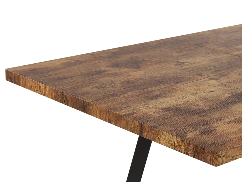 Esstisch Heller Holzfarbton / Schwarz 140 / 180 X 90 Cm Ausziehbar Harlow