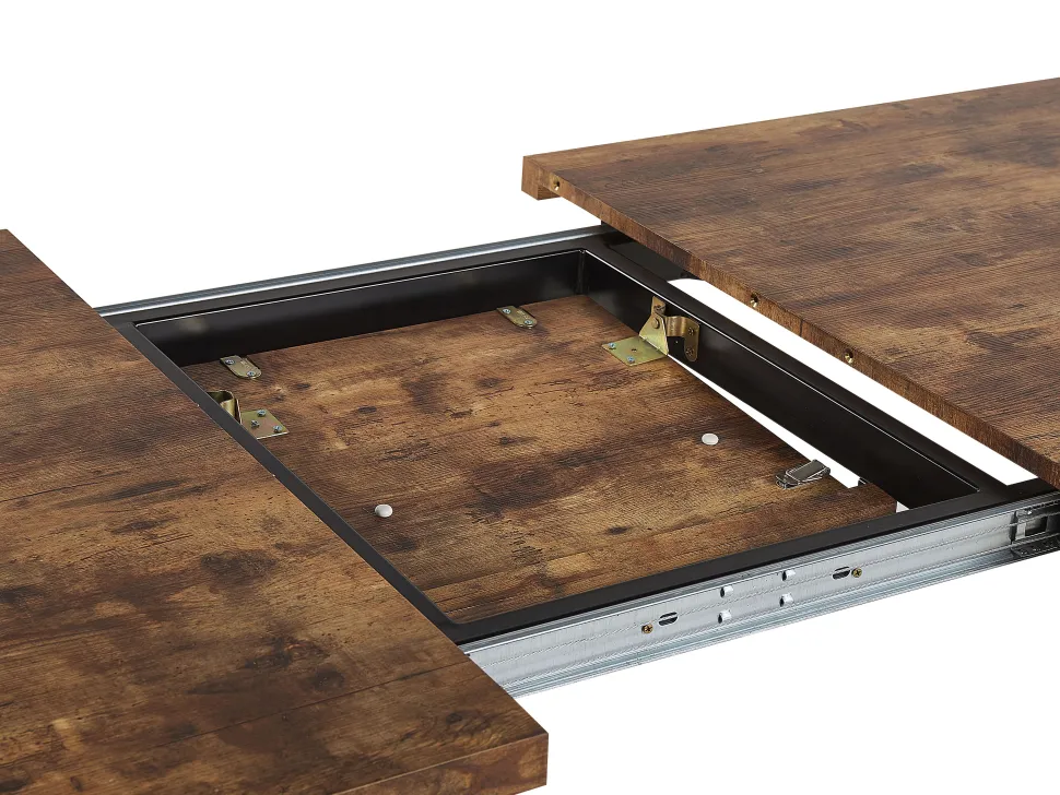 Esstisch Heller Holzfarbton / Schwarz 140 / 180 X 90 Cm Ausziehbar Harlow