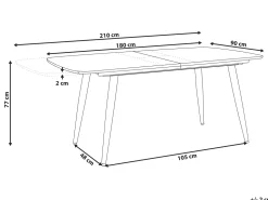 Esstisch Heller Holzfarbton 180/210 X 90 Cm Ausziehbar Haga