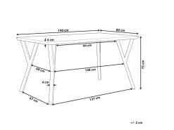 Esstisch Heller Holzfarbton / Schwarz 140 X 80 Cm Bravo