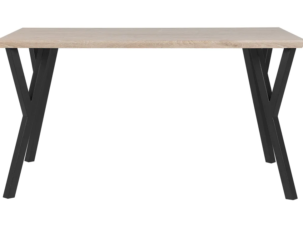 Esstisch Heller Holzfarbton / Schwarz 140 X 80 Cm Bravo