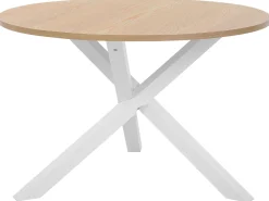 Esstisch Heller Holzfarbton / Weis 120 Cm Jacksonville