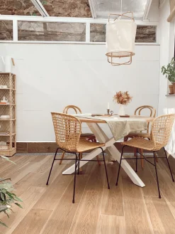 Esstisch Heller Holzfarbton / Weis 120 Cm Jacksonville