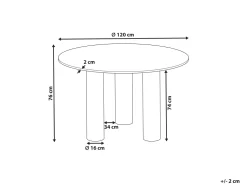 Esstisch Heller Holzfarbton 120 Cm Orin