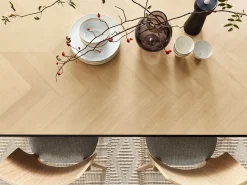 Esstisch Heller Holzfarbton / Schwarz 180 X 90 Cm Ivorie