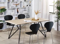 Esstisch Heller Holzfarbton 160 X 90 Cm Buscot