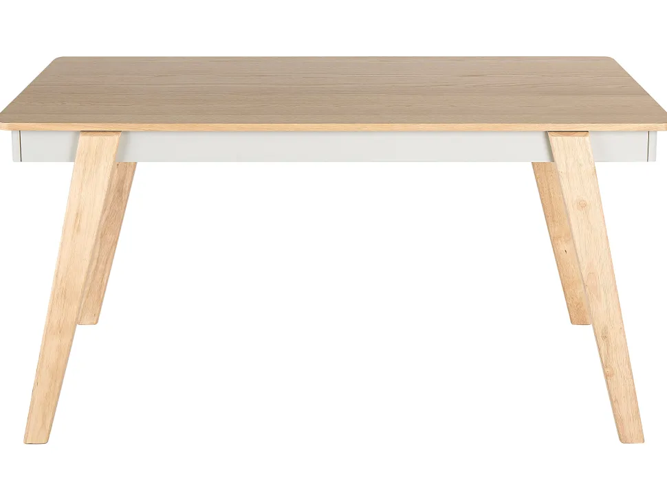 Esstisch Heller Holzfarbton / Grau 150 X 90 Cm Phola