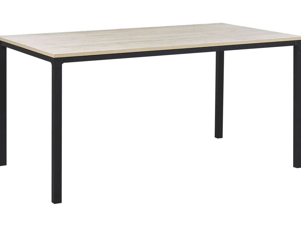 Esstisch Heller Holzfarbton / Schwarz 150 X 90 Cm Hockley