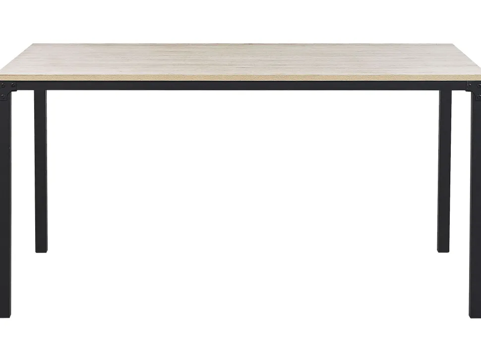 Esstisch Heller Holzfarbton / Schwarz 150 X 90 Cm Hockley
