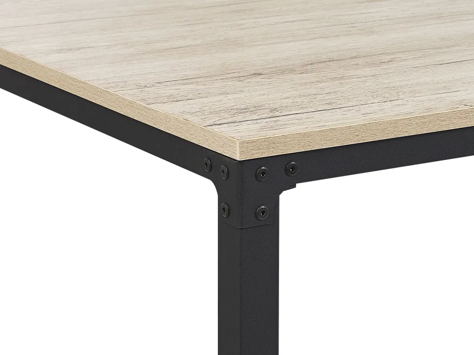 Esstisch Heller Holzfarbton / Schwarz 150 X 90 Cm Hockley