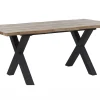 Esstisch Heller Holzfarbton / Schwarz 140/180 X 90 Cm Ausziehbar Bronson