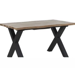 Esstisch Heller Holzfarbton / Schwarz 140/180 X 90 Cm Ausziehbar Bronson