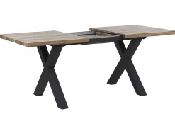 Esstisch Heller Holzfarbton / Schwarz 140/180 X 90 Cm Ausziehbar Bronson