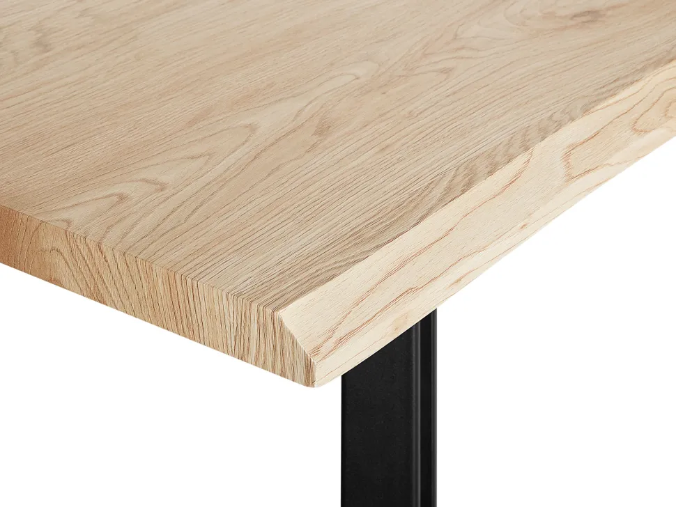 Esstisch Heller Holzfarbton / Schwarz 180 X 90 Cm Graham