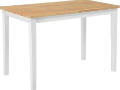 Esstisch Holz Hellbraun / Weis 114 X 68 Cm Georgia