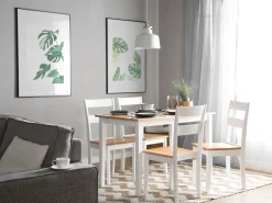 Esstisch Holz Hellbraun / Weis 114 X 68 Cm Georgia