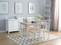 Esstisch Holz Weis 120 X 75 Cm Houston