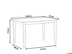 Esstisch Holz Weis 120 X 75 Cm Houston