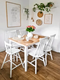 Esstisch Holz Weis 120 X 75 Cm Houston