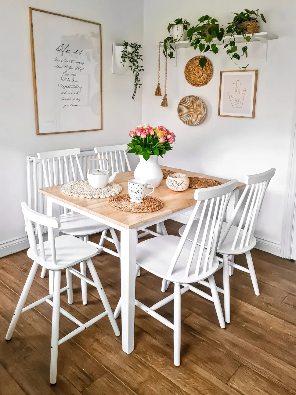 Esstisch Holz Weis 120 X 75 Cm Houston