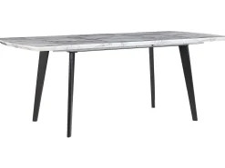 Esstisch Marmor Optik Weis / Schwarz 160 / 200 X 90 Cm Ausziehbar Mosby
