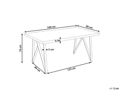 Esstisch Marmor Optik Weis 160 X 90 Cm Grieger