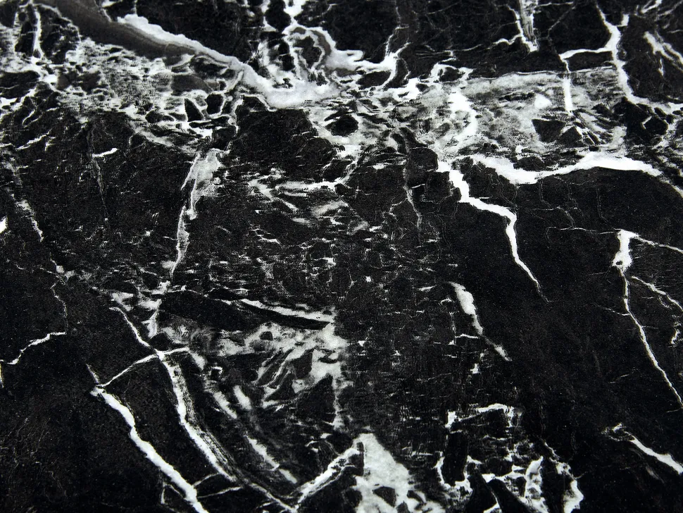 Esstisch Marmoroptik Schwarz / Gold 140 X 80 Cm Kenton