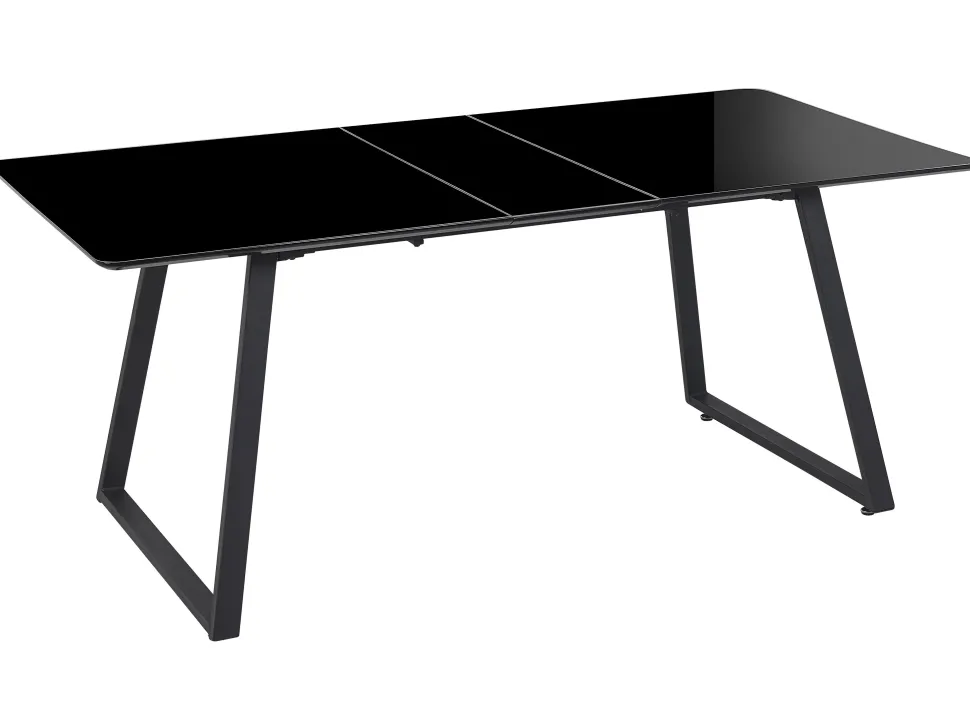 Esstisch Schwarz 150 / 180 X 90 Cm Ausziehbar Touran