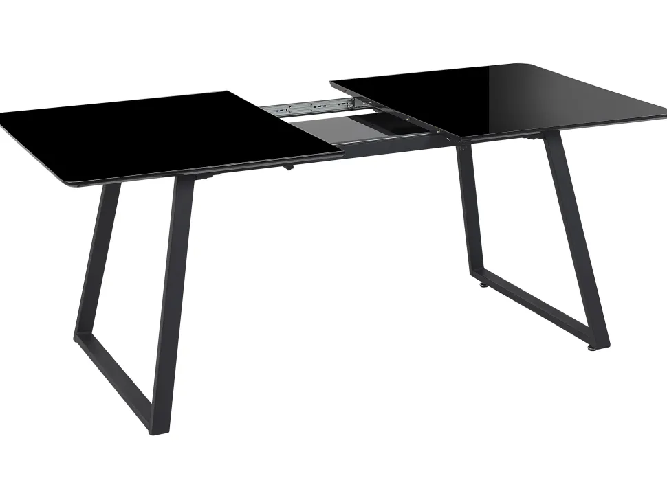 Esstisch Schwarz 150 / 180 X 90 Cm Ausziehbar Touran