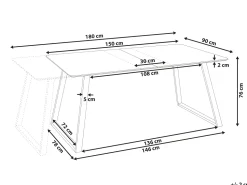 Esstisch Schwarz 150 / 180 X 90 Cm Ausziehbar Touran
