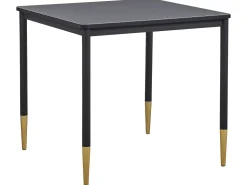 Esstisch Schwarz / Gold 80 X 80 Cm Shalford