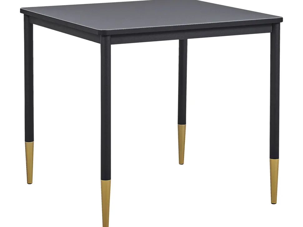 Esstisch Schwarz / Gold 80 X 80 Cm Shalford