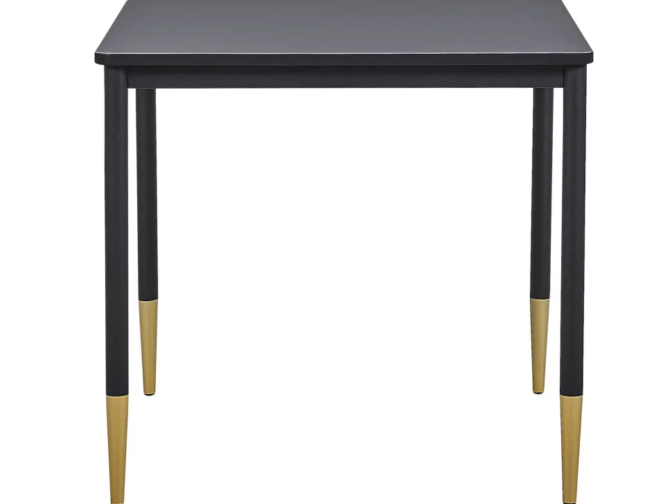 Esstisch Schwarz / Gold 80 X 80 Cm Shalford