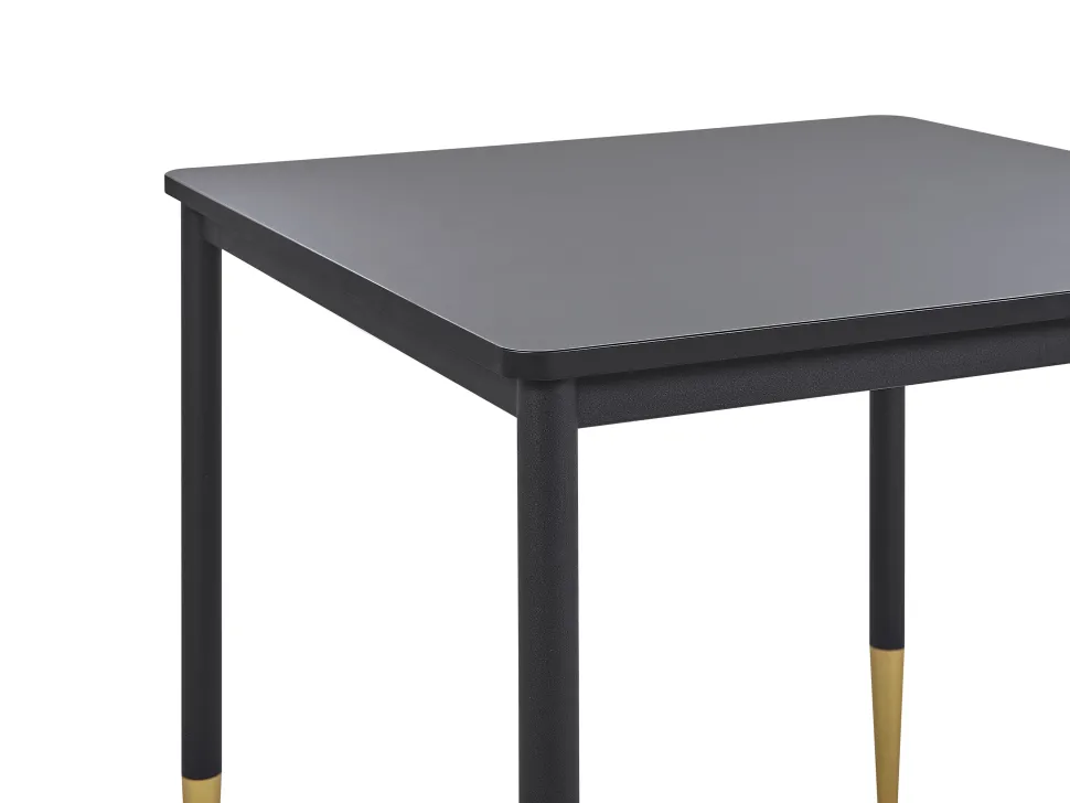 Esstisch Schwarz / Gold 80 X 80 Cm Shalford