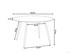 Esstisch Weis 120 Cm Bovio