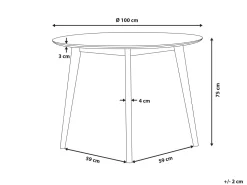 Esstisch Weis 100 Cm Rund Roxby