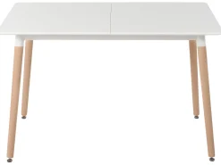 Esstisch Weis / Heller Holzfarbton 120/150 X 80 Ausziehbar Mirabel