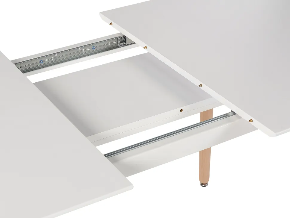 Esstisch Weis / Heller Holzfarbton 120/150 X 80 Ausziehbar Mirabel