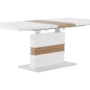 Esstisch Weis / Heller Holzfarbton 160/200 X 90 Cm Ausziehbar Santana
