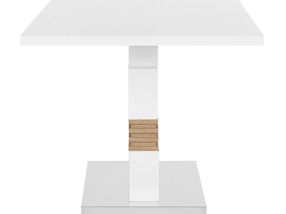 Esstisch Weis / Heller Holzfarbton 160/200 X 90 Cm Ausziehbar Santana