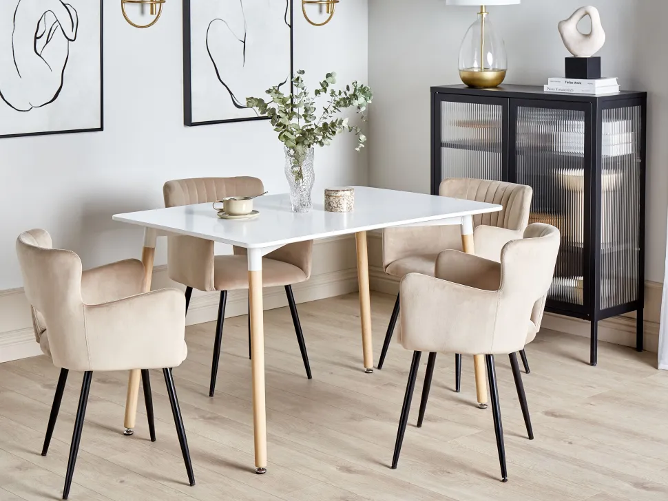 Esstisch Weis / Heller Holzfarbton 120 X 80 Cm Newfield