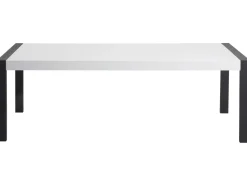 Esstisch Weis 220 X 90 Cm Schwarzes Gestell Arctic I