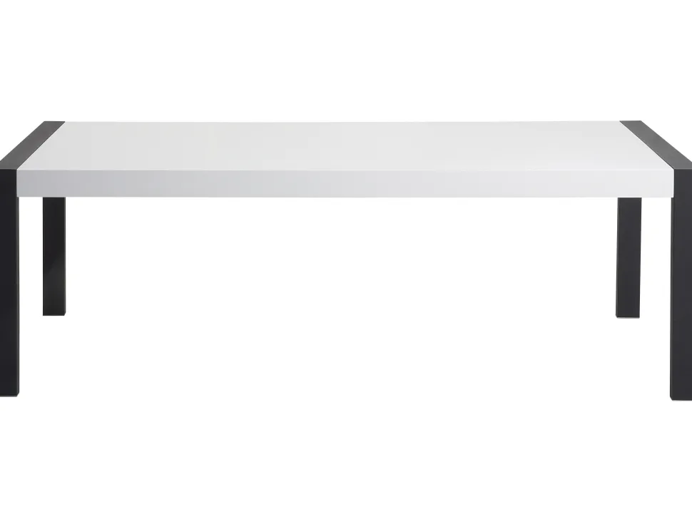 Esstisch Weis 220 X 90 Cm Schwarzes Gestell Arctic I