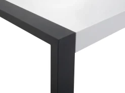 Esstisch Weis 220 X 90 Cm Schwarzes Gestell Arctic I