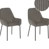 Esszimmerstuhl Cord Grau 2Er Set Loverna