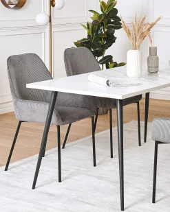 Esszimmerstuhl Cord Grau 2Er Set Loverna