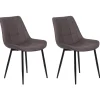 Esszimmerstuhl Dunkelbraun 2Er Set Melrose