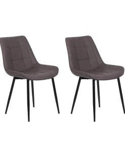 Esszimmerstuhl Dunkelbraun 2Er Set Melrose