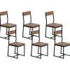 Esszimmerstuhl Dunkler Holzfarbton 6Er Set Laredo